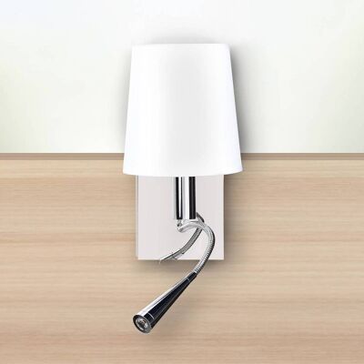 Aluminor Wandlamp Asset, chroom / zilver, Slaapkamer, metaal, Wandlamp Aluminor Wandlamp Asset, chroom / zilver, Slaapkamer, metaal, Wandlamp