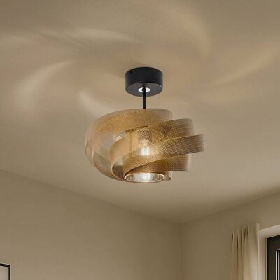 Plafondlamp Vento Domiluce, dimbaar, messing / goud, Woon-/ Eetkamer, metaal, Modern, plafondlamp Plafondlamp Vento Domiluce, dimbaar, messing / goud, Woon-/ Eetkamer, metaal, Modern, plafondlamp