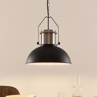 Hanglamp Freitjof Lindby, dimbaar, zwart, Woon-/ Eetkamer, metaal, Industrieel design, hanglamp Hanglamp Freitjof Lindby, dimbaar, zwart, Woon-/ Eetkamer, metaal, Industrieel design, hanglamp