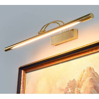 Searchlight LED schilderij lamp Piktura, gepolijst messing Piktura, messing / goud, Woon-/ Eetkamer, metaal, Modern, Wandlamp Searchlight LED schilderij lamp Piktura, gepolijst messing Piktura, messing / goud, Woon-/ Eetkamer, metaal, Modern, Wandlamp