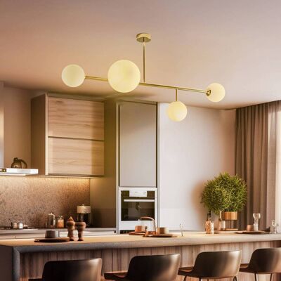 Plafondlamp Dione ALDEX, dimbaar, messing / goud, Woon-/ Eetkamer, metaal, Modern, plafondlamp Plafondlamp Dione ALDEX, dimbaar, messing / goud, Woon-/ Eetkamer, metaal, Modern, plafondlamp