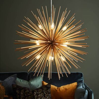 Markslöjd Hanglamp Soleil, dimbaar, messing / goud, Woon-/ Eetkamer, metaal, hanglamp Markslöjd Hanglamp Soleil, dimbaar, messing / goud, Woon-/ Eetkamer, metaal, hanglamp