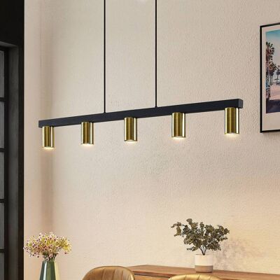 Hanglamp Baliko Lindby, dimbaar, zwart, Woon-/ Eetkamer, metaal, Modern, hanglamp Hanglamp Baliko Lindby, dimbaar, zwart, Woon-/ Eetkamer, metaal, Modern, hanglamp