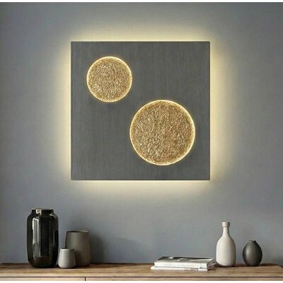 LED-wandlamp Delin Lucande, dimbaar, alu / grijs / zink, Woon-/ Eetkamer, metaal, Modern, LED wandlamp LED-wandlamp Delin Lucande, dimbaar, alu / grijs / zink, Woon-/ Eetkamer, metaal, Modern, LED wandlamp