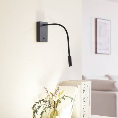 LED-wandlamp Hetti Lucande, zwart, Slaapkamer, metaal, LED wandlamp LED-wandlamp Hetti Lucande, zwart, Slaapkamer, metaal, LED wandlamp