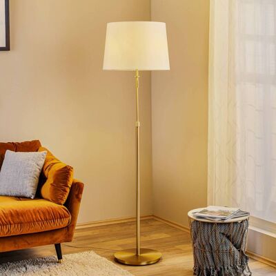 Trio Lighting Vloerlamp Lyon, messing / goud, Woon-/ Eetkamer, metaal, Modern, vloerlamp Trio Lighting Vloerlamp Lyon, messing / goud, Woon-/ Eetkamer, metaal, Modern, vloerlamp