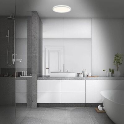 Briloner Plafondlamp Slim Drip, wit / opaal, Badkamer, Kunststof, Modern, Plafondlamp badkamer Briloner Plafondlamp Slim Drip, wit / opaal, Badkamer, Kunststof, Modern, Plafondlamp badkamer