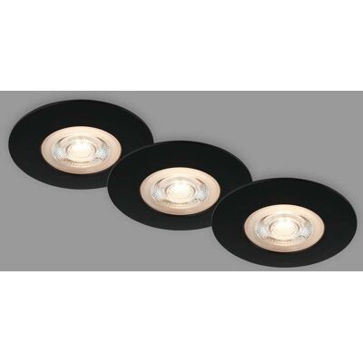 Briloner LED inbouwspot Kulana zwart set van 3 IP65, zwart, Woon-/ Eetkamer, Kunststof, Modern Briloner LED inbouwspot Kulana zwart set van 3 IP65, zwart, Woon-/ Eetkamer, Kunststof, Modern