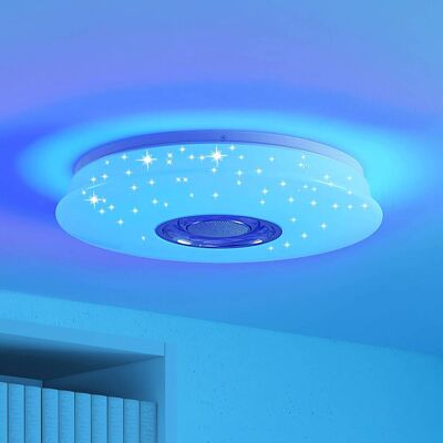 LED-plafondlamp Elpida Lindby, dimbaar, wit / opaal, Woon-/ Eetkamer, Kunststof, Modern, LED plafondlamp LED-plafondlamp Elpida Lindby, dimbaar, wit / opaal, Woon-/ Eetkamer, Kunststof, Modern, LED plafondlamp