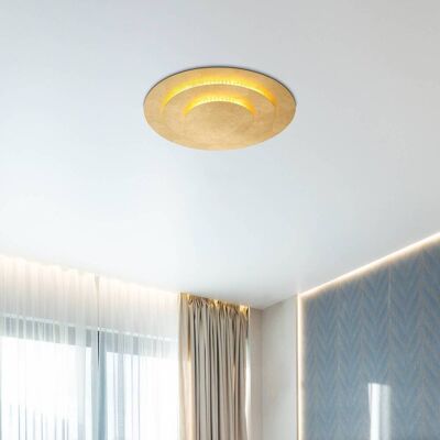 Globo LED-plafondlamp Heda, messing / goud, Woon-/ Eetkamer, metaal, Modern, LED plafondlamp Globo LED-plafondlamp Heda, messing / goud, Woon-/ Eetkamer, metaal, Modern, LED plafondlamp