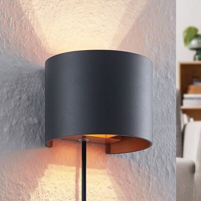 Wandlamp Zuzana Arcchio, zwart, Woon-/ Eetkamer, Aluminium, Modern, wandlamp Wandlamp Zuzana Arcchio, zwart, Woon-/ Eetkamer, Aluminium, Modern, wandlamp