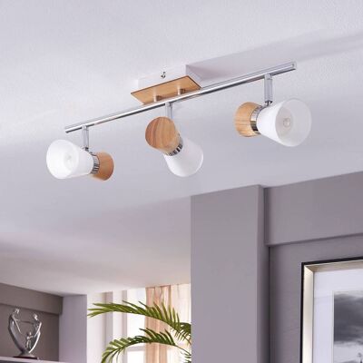 Plafondlamp Vivica Lindby, dimbaar, hout donker, Woon-/ Eetkamer, Glas, Scandinavisch, plafondlamp hout Plafondlamp Vivica Lindby, dimbaar, hout donker, Woon-/ Eetkamer, Glas, Scandinavisch, plafondlamp hout