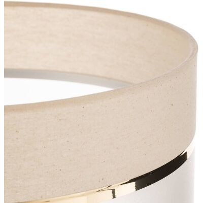 Lampenkap Helen E27 Ø35/hoogte20cm ecru/goud HELAM, crème / amber, Woon-/ Eetkamer, Textiel / Stof / Zijde Lampenkap Helen E27 Ø35/hoogte20cm ecru/goud HELAM, crème / amber, Woon-/ Eetkamer, Textiel / Stof / Zijde