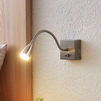 LED-wandlamp Jolka Lindby, alu / grijs / zink, Slaapkamer, metaal, Modern, LED wandlamp LED-wandlamp Jolka Lindby, alu / grijs / zink, Slaapkamer, metaal, Modern, LED wandlamp