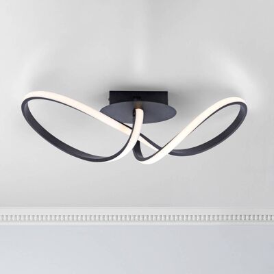 JUST LIGHT. GmbH LED-plafondlamp Maria, dimbaar, zwart, Slaapkamer, Aluminium, Modern, LED plafondlamp JUST LIGHT. GmbH LED-plafondlamp Maria, dimbaar, zwart, Slaapkamer, Aluminium, Modern, LED plafondlamp
