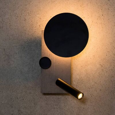 FARO BARCELONA LED-wandlamp Klee, dimbaar, alu / grijs / zink, Woon-/ Eetkamer, Aluminium, Modern, LED wandlamp FARO BARCELONA LED-wandlamp Klee, dimbaar, alu / grijs / zink, Woon-/ Eetkamer, Aluminium, Modern, LED wandlamp