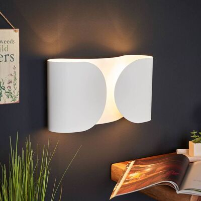 FLOS Design wandlamp FOGLIO, dimbaar, wit / opaal, Woon-/ Eetkamer, metaal, Design, Wandlamp design FLOS Design wandlamp FOGLIO, dimbaar, wit / opaal, Woon-/ Eetkamer, metaal, Design, Wandlamp design
