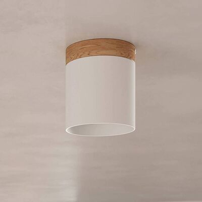 Plafondspot Rif, wit, Ø 12 cm, hout, aluminium Rif SOLLUX LIGHTING, dimbaar, wit / opaal, Hal, Aluminium, buitenspot Plafondspot Rif, wit, Ø 12 cm, hout, aluminium Rif SOLLUX LIGHTING, dimbaar, wit / opaal, Hal, Aluminium, buitenspot