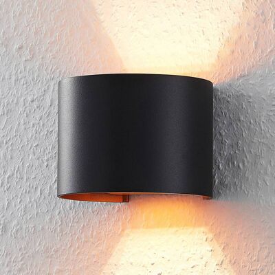 Wandlamp Zuzana Arcchio, dimbaar, zwart, Woon-/ Eetkamer, Aluminium, Modern, wandlamp Wandlamp Zuzana Arcchio, dimbaar, zwart, Woon-/ Eetkamer, Aluminium, Modern, wandlamp