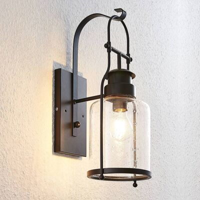 Wandlamp Rozalie Lindby, dimbaar, zwart, Hal, metaal, Vintage, wandlamp Wandlamp Rozalie Lindby, dimbaar, zwart, Hal, metaal, Vintage, wandlamp
