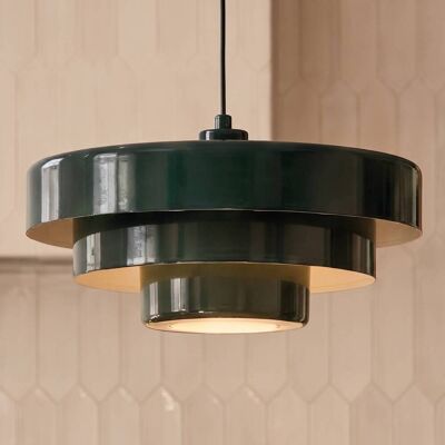 Hanglamp Tivra Lindby, dimbaar, groen, Woon-/ Eetkamer, metaal, Vintage, hanglamp Hanglamp Tivra Lindby, dimbaar, groen, Woon-/ Eetkamer, metaal, Vintage, hanglamp