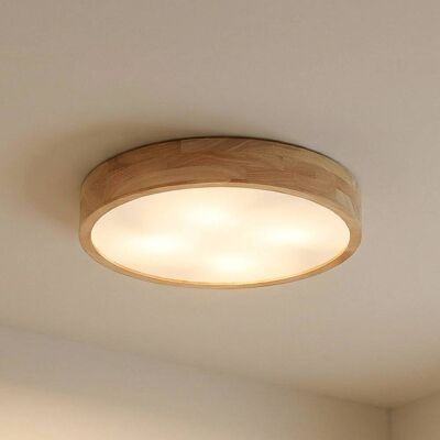 Plafondlamp Tanju Lindby, dimbaar, hout licht, Woon-/ Eetkamer, Hout, Landelijk, plafondlamp hout Plafondlamp Tanju Lindby, dimbaar, hout licht, Woon-/ Eetkamer, Hout, Landelijk, plafondlamp hout