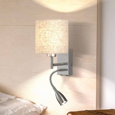FISCHER & HONSEL Wandlamp Dreamer, alu / grijs / zink, Woon-/ Eetkamer, metaal, Wandlamp FISCHER & HONSEL Wandlamp Dreamer, alu / grijs / zink, Woon-/ Eetkamer, metaal, Wandlamp