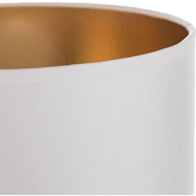 Lampenkap Alba, Ø 20 cm, E27, wit/goud Alba HELAM, wit / opaal, Woon-/ Eetkamer, Textiel / Stof / Zijde Lampenkap Alba, Ø 20 cm, E27, wit/goud Alba HELAM, wit / opaal, Woon-/ Eetkamer, Textiel / Stof / Zijde