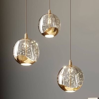 Glazen hanglamp Hayley Lucande, helder / transparant, Woon-/ Eetkamer, Glas, Modern, hanglamp Glazen hanglamp Hayley Lucande, helder / transparant, Woon-/ Eetkamer, Glas, Modern, hanglamp