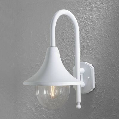 Konstsmide Wandlamp buiten Bari, dimbaar, wit / opaal, Aluminium, Wandlamp buiten Konstsmide Wandlamp buiten Bari, dimbaar, wit / opaal, Aluminium, Wandlamp buiten