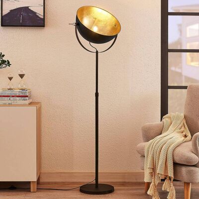 Vloerlamp Muriel Lindby, zwart, Woon-/ Eetkamer, metaal, Modern, vloerlamp Vloerlamp Muriel Lindby, zwart, Woon-/ Eetkamer, metaal, Modern, vloerlamp