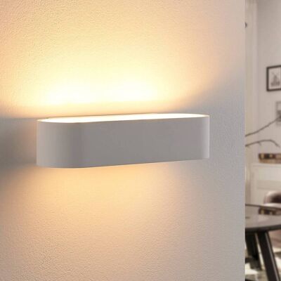 Wandlamp Fioni Lindby, dimbaar, wit / opaal, Woon-/ Eetkamer, Gips / Klei, Modern, wandlamp Wandlamp Fioni Lindby, dimbaar, wit / opaal, Woon-/ Eetkamer, Gips / Klei, Modern, wandlamp