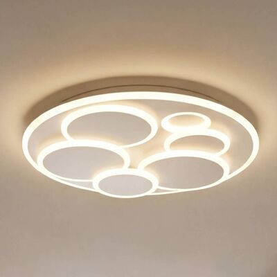 FISCHER & HONSEL LED-plafondlamp Dots, dimbaar, wit / opaal, Woon-/ Eetkamer, metaal, Modern, LED plafondlamp FISCHER & HONSEL LED-plafondlamp Dots, dimbaar, wit / opaal, Woon-/ Eetkamer, metaal, Modern, LED plafondlamp