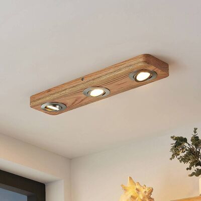 Lindby LED plafondlamp Mikari, 48 cm, hout, draaibaar Mikari, hout licht, Woon-/ Eetkamer, Hout, Modern, plafondlamp hout Lindby LED plafondlamp Mikari, 48 cm, hout, draaibaar Mikari, hout licht, Woon-/ Eetkamer, Hout, Modern, plafondlamp hout