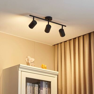 Lindby plafondspot Jorell, zwart, 51 cm, 3-lamps, GU10 Jorell Lindby, dimbaar, zwart, Werkkamer / Kantoor, metaal, Modern, buitenspot Lindby plafondspot Jorell, zwart, 51 cm, 3-lamps, GU10 Jorell Lindby, dimbaar, zwart, Werkkamer / Kantoor, metaal, Modern, buitenspot