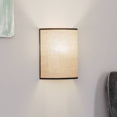 Wandlamp Jute&black Duolla, dimbaar, bruin / roest, Woon-/ Eetkamer, Textiel / Stof / Zijde, Landelijk, Wandlamp Wandlamp Jute&black Duolla, dimbaar, bruin / roest, Woon-/ Eetkamer, Textiel / Stof / Zijde, Landelijk, Wandlamp
