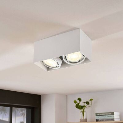 Arcchio plafondspot Mabel, 2-lamps, 27 cm, wit, GU10 Mabel Arcchio, dimbaar, wit / opaal, Keuken, Aluminium, Modern, buitenspot Arcchio plafondspot Mabel, 2-lamps, 27 cm, wit, GU10 Mabel Arcchio, dimbaar, wit / opaal, Keuken, Aluminium, Modern, buitenspot