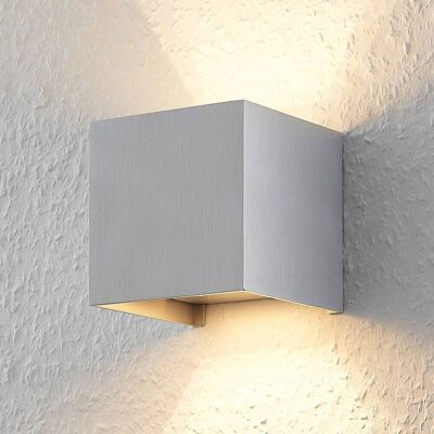 Wandlamp Zuzana Arcchio, dimbaar, alu / grijs / zink, Woon-/ Eetkamer, Aluminium, Modern, wandlamp Wandlamp Zuzana Arcchio, dimbaar, alu / grijs / zink, Woon-/ Eetkamer, Aluminium, Modern, wandlamp