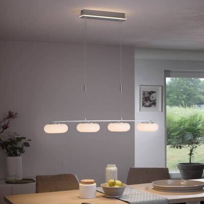 Q-Smart-Home Slimme hanglamp Q-Etienne, dimbaar, alu / grijs / zink, Woon-/ Eetkamer, metaal, Modern, Slimme hanglamp Q-Smart-Home Slimme hanglamp Q-Etienne, dimbaar, alu / grijs / zink, Woon-/ Eetkamer, metaal, Modern, Slimme hanglamp
