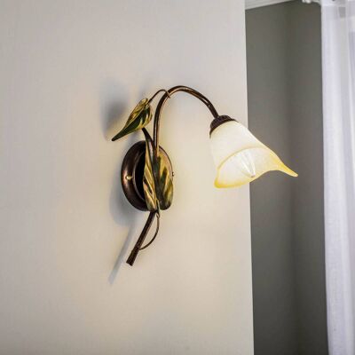 Wandlamp Miranda ONLI, dimbaar, brons / oud-messing, Woon-/ Eetkamer, metaal, Florentijns, Wandlamp Wandlamp Miranda ONLI, dimbaar, brons / oud-messing, Woon-/ Eetkamer, metaal, Florentijns, Wandlamp