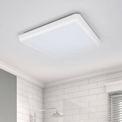 LED-plafondlamp Augustin Arcchio, wit / opaal, Badkamer, Kunststof, Modern, LED plafondlamp LED-plafondlamp Augustin Arcchio, wit / opaal, Badkamer, Kunststof, Modern, LED plafondlamp