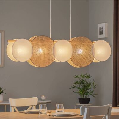 Hanglamp Pulse TK Lighting, dimbaar, bruin / roest, Woon-/ Eetkamer, Textiel / Stof / Zijde, Hanglamp Hanglamp Pulse TK Lighting, dimbaar, bruin / roest, Woon-/ Eetkamer, Textiel / Stof / Zijde, Hanglamp