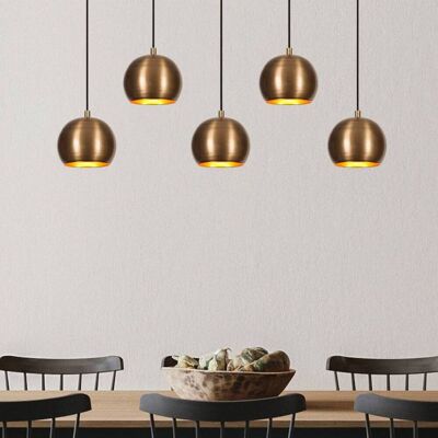 Hanglamp Sivani MR-1000 Opviq, dimbaar, brons / oud-messing, Woon-/ Eetkamer, metaal, hanglamp Hanglamp Sivani MR-1000 Opviq, dimbaar, brons / oud-messing, Woon-/ Eetkamer, metaal, hanglamp