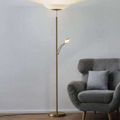 Paul Neuhaus LED-uplighter vloerlamp Alfred, dimbaar, messing / goud, Woon-/ Eetkamer, metaal, Modern, LED vloerlamp Paul Neuhaus LED-uplighter vloerlamp Alfred, dimbaar, messing / goud, Woon-/ Eetkamer, metaal, Modern, LED vloerlamp
