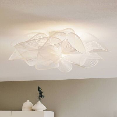 Slamp Design plafondlamp La Belle Étoile, dimbaar, wit / opaal, Woon-/ Eetkamer, Kunststof, Design, plafondlamp design Slamp Design plafondlamp La Belle Étoile, dimbaar, wit / opaal, Woon-/ Eetkamer, Kunststof, Design, plafondlamp design