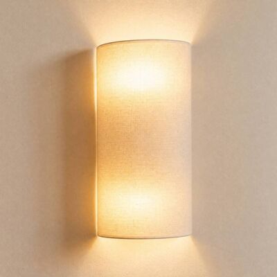 Wandlamp Nature Duolla, crème / amber, Hal, Textiel / Stof / Zijde, wandlamp Wandlamp Nature Duolla, crème / amber, Hal, Textiel / Stof / Zijde, wandlamp