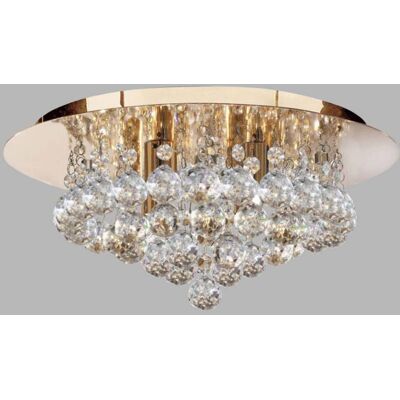 Searchlight Plafondlamp kristal Hanna, helder / transparant, Woon-/ Eetkamer, metaal, plafondlamp Searchlight Plafondlamp kristal Hanna, helder / transparant, Woon-/ Eetkamer, metaal, plafondlamp