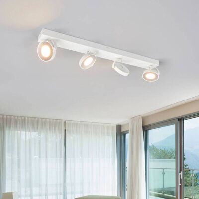 Philips Witte LED plafondstraler Clockwork Clockwork, dimbaar, wit / opaal, Woon-/ Eetkamer, metaal, Modern, LED plafondlamp Philips Witte LED plafondstraler Clockwork Clockwork, dimbaar, wit / opaal, Woon-/ Eetkamer, metaal, Modern, LED plafondlamp