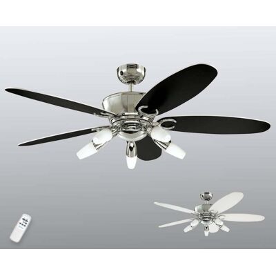 Westinghouse plafondventilator met verlichting Arius, afstandsbediening Arius, zwart, Woon-/ Eetkamer, metaal, Modern Westinghouse plafondventilator met verlichting Arius, afstandsbediening Arius, zwart, Woon-/ Eetkamer, metaal, Modern