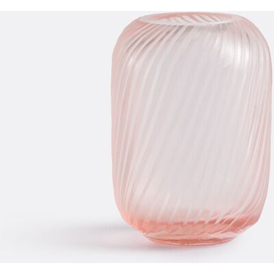 LA REDOUTE INTERIEURS Vaas in geribbeld glas H13 cm, Azea LA REDOUTE INTERIEURS Vaas in geribbeld glas H13 cm, Azea